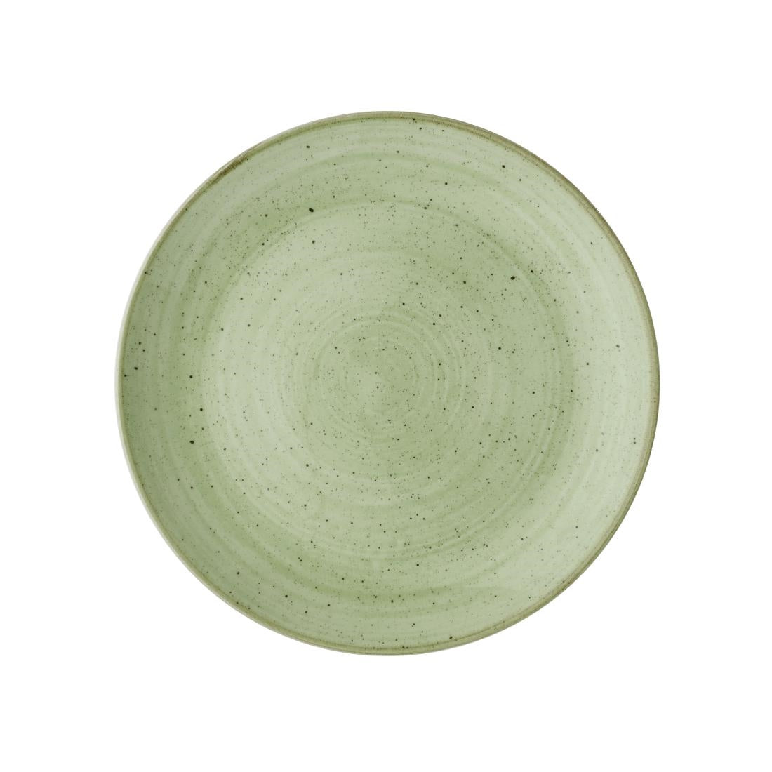 Assiettes avec rebord Churchill Stonecast Sage Green 228mm (Lot de 12)