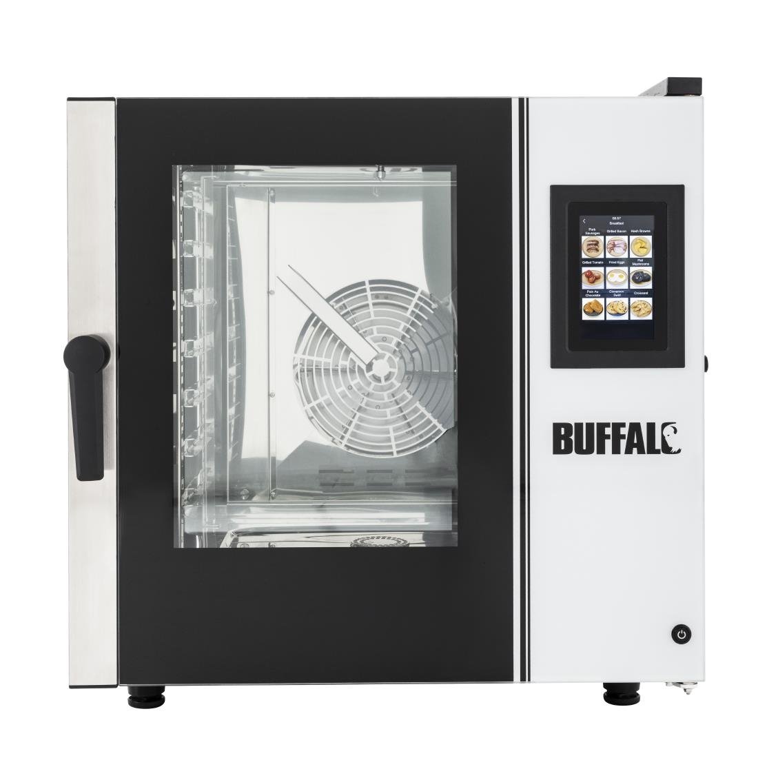 Four mixte compact à écran tactile Buffalo 7 x GN 1/1 avec support et kit d'installation