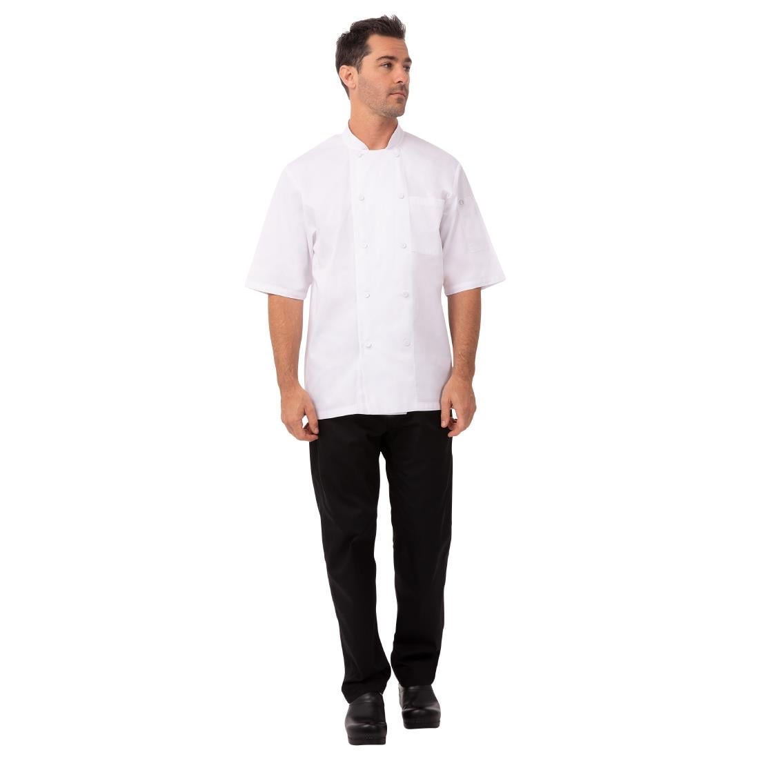 Veste de cuisine mixte blanche Chef Works Montreal Cool Vent - NISBETS