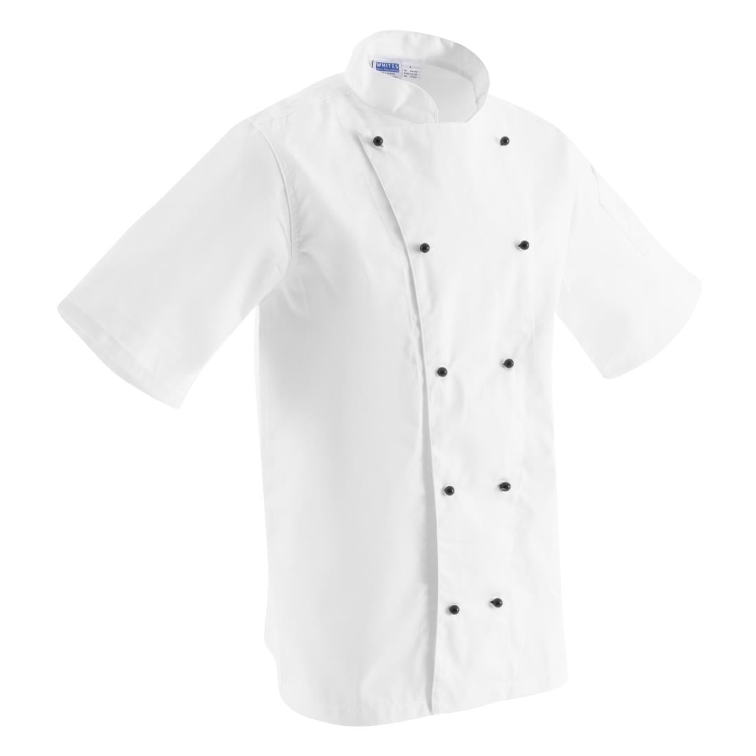 Veste de cuisine mixte Whites Chicago manches courtes blanche - NISBETS