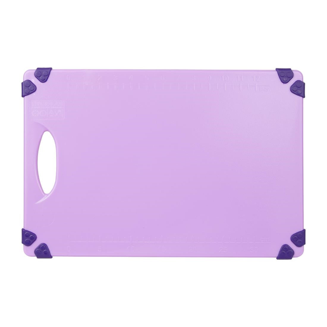 Planche à découper antidérapante professionnelle Hygiplas violette 458x306mm