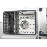 Four mixte compact à écran tactile Buffalo 6 x GN 1/1 avec support, kit d'installation et hotte d'extraction
