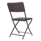 Chaises pliantes en rotin PE Bolero marron (lot de 2)