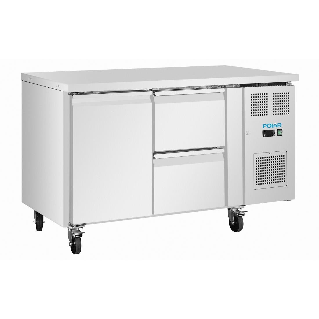 Table réfrigérée positive Polar série U 1 porte 2 tiroirs - NISBETS