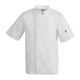 Veste de cuisine Whites Vegas mixte manches courtes blanche - NISBETS