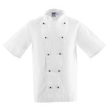 Veste de cuisine mixte Whites Chicago manches courtes blanche - NISBETS