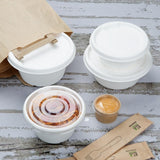 Couvercles en bagasse Fiesta Compostable pour bols de 400/500 ml (lot de 50)