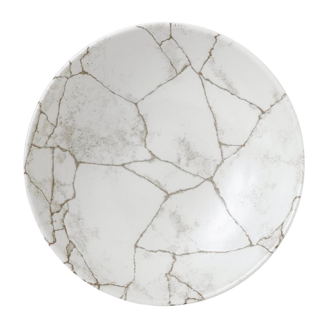 Assiettes coupe ronde Studio Prints Kintsugi Agate Grey 182mm (Lot de 12)