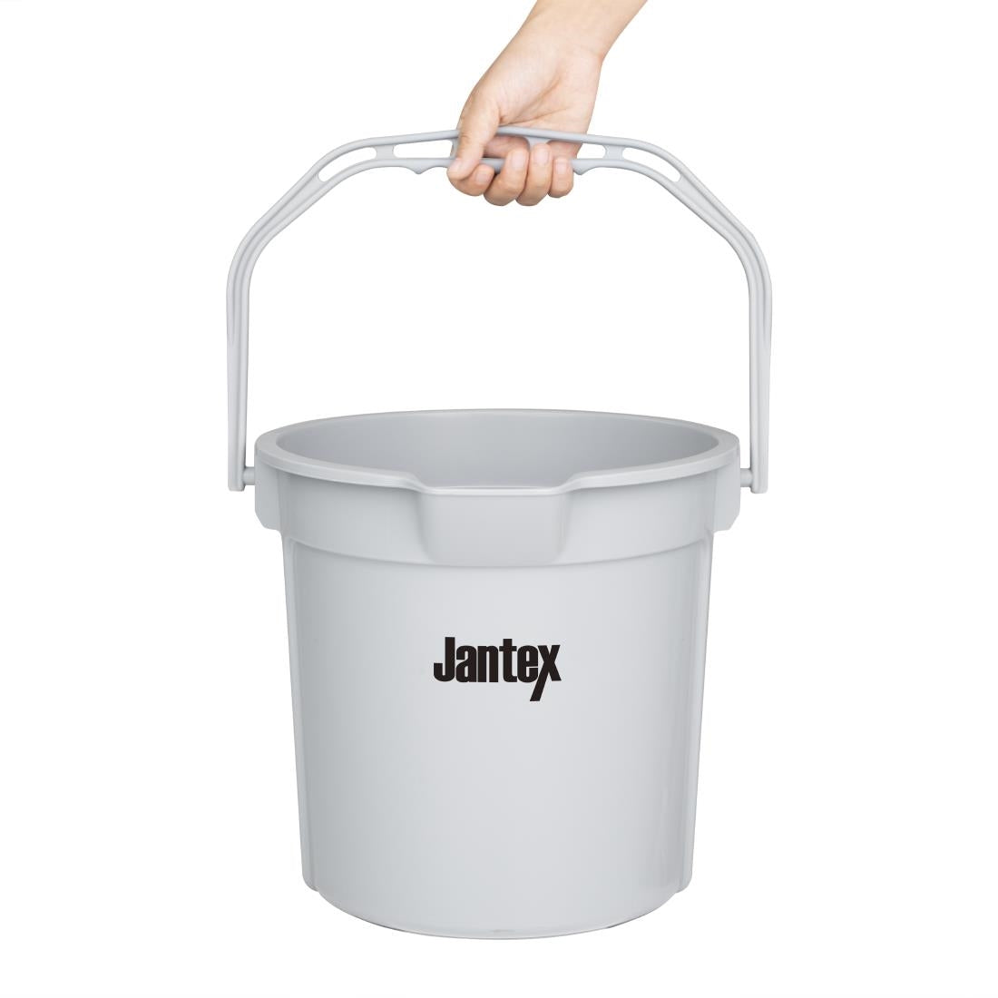 Seau gradué Jantex gris avec bec verseur 14 litres