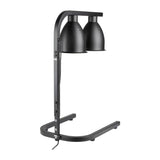 Lampe chauffante double sur pied Buffalo noir mat - NISBETS