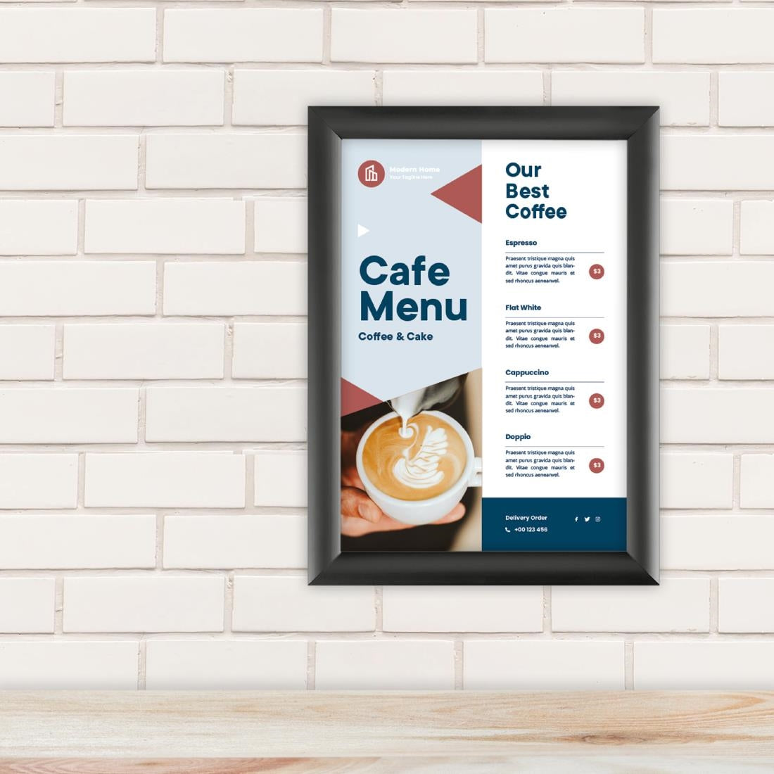 Cadre clipsable Europel A4 25mm noir