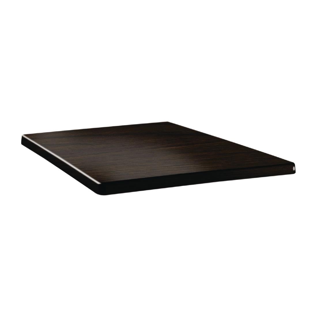 Plateau de table carré Topalit Classic Line 60x60cm wengé - NISBETS