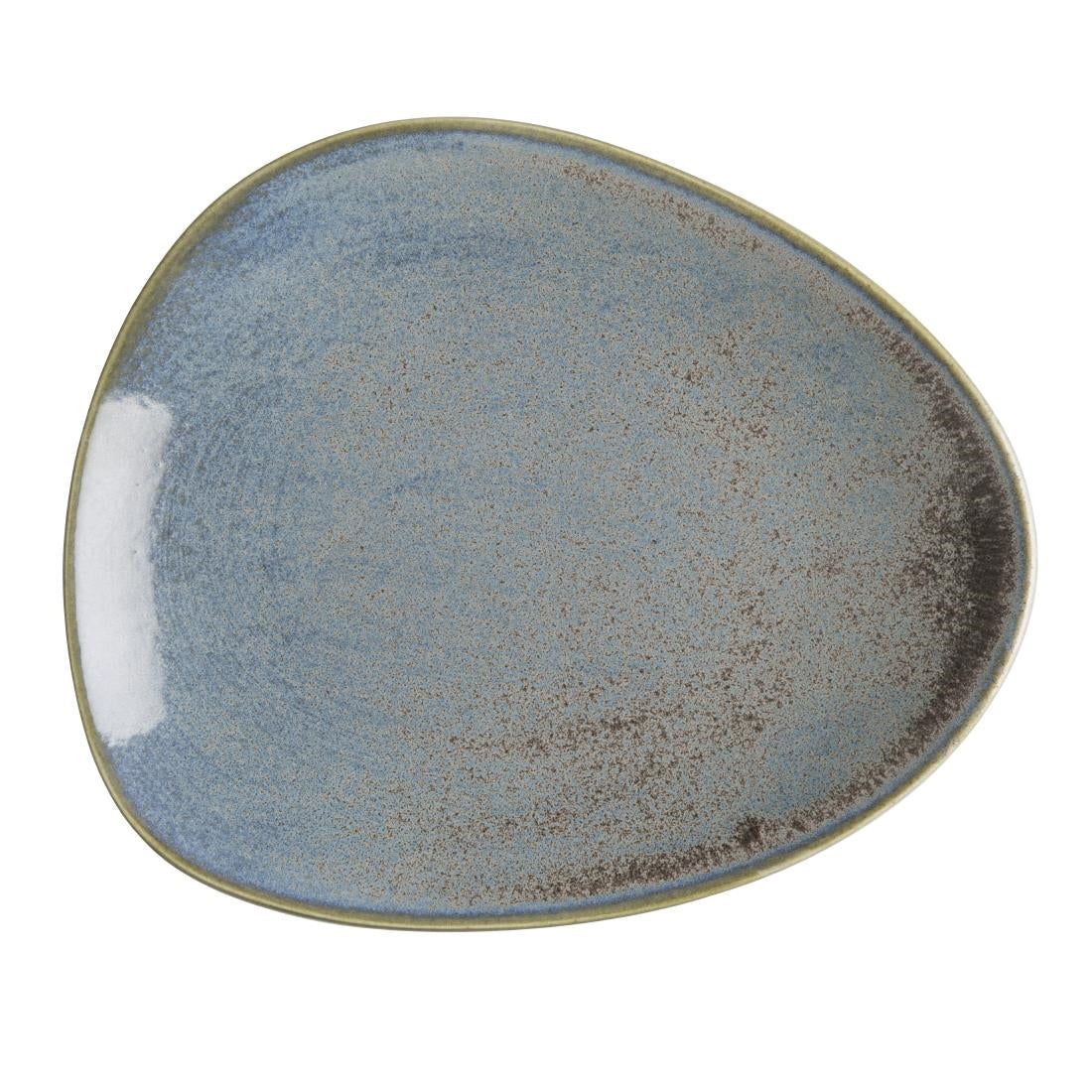 Assiettes triangulaires Olympia Ember Blue 190mm (lot de 6)