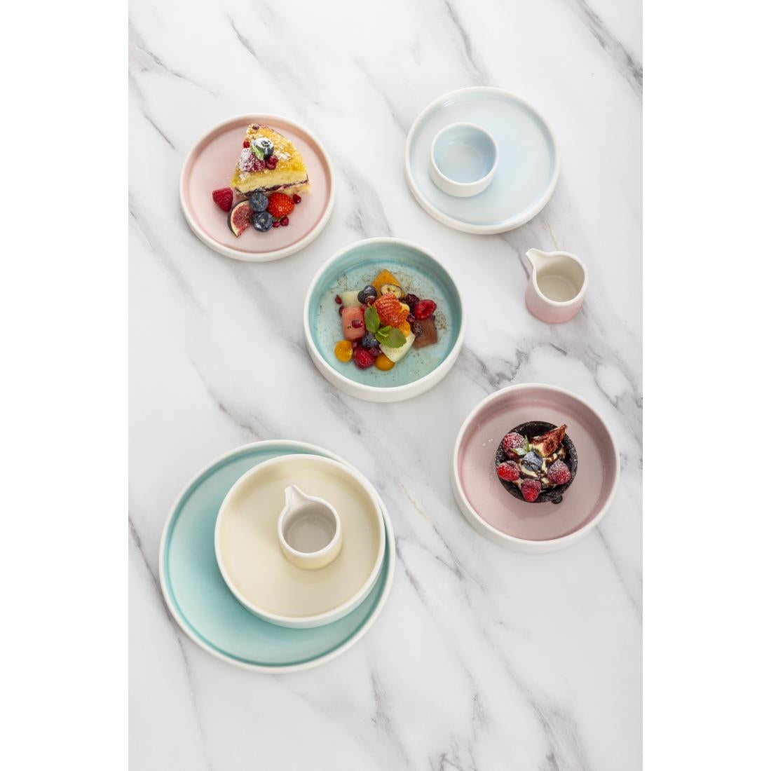 Pots À Sauce Olympia Fondant Bleus 70mm (Lot de 12) - NISBETS