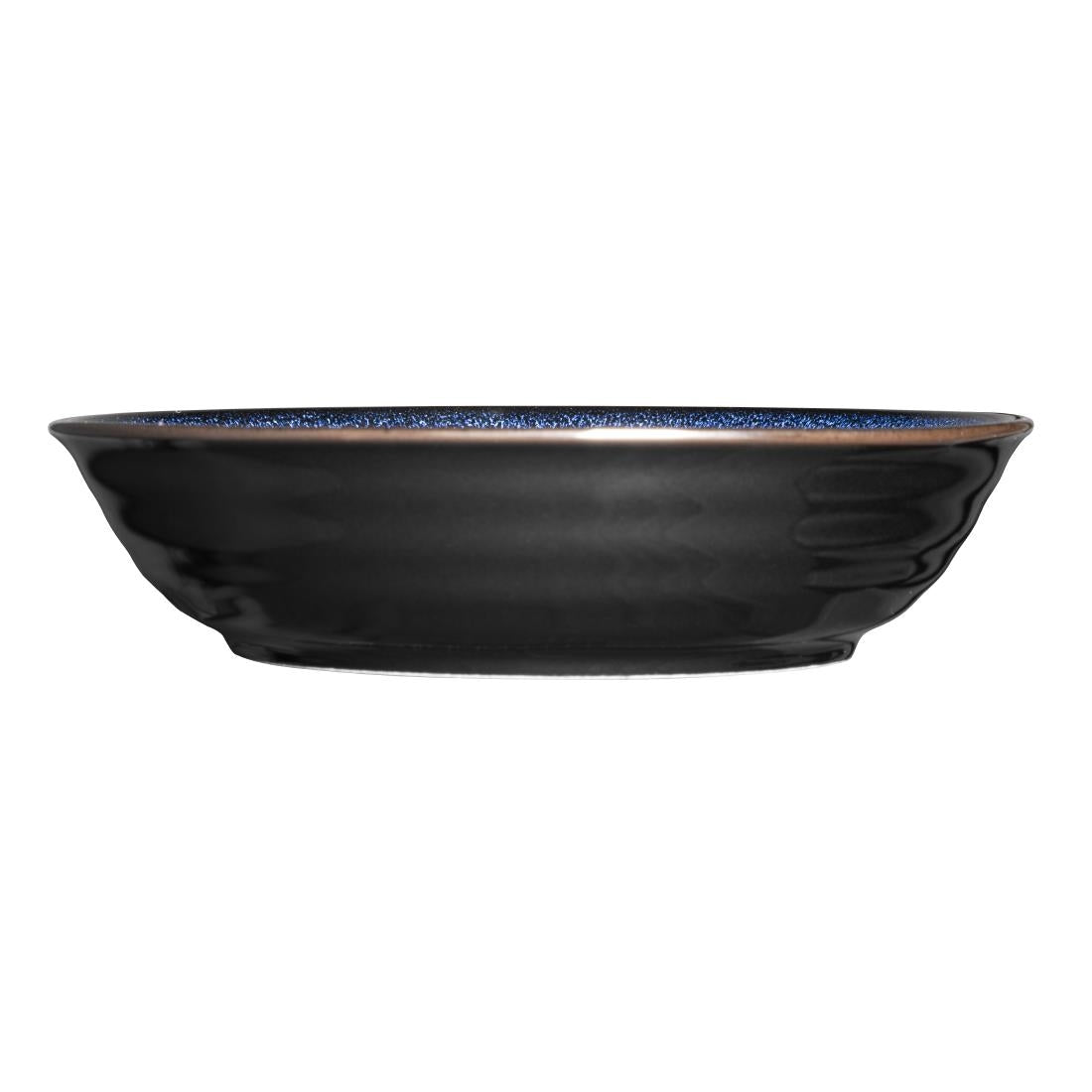 Bols plats Olympia Luna bleu nuit 210 mm (lot de 4)