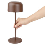 Lampe de table avec abat-jour rond Olympia Lucca marron 300mm