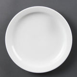 Assiettes à bord étroit blanches Olympia 230mm (Lot de 12)