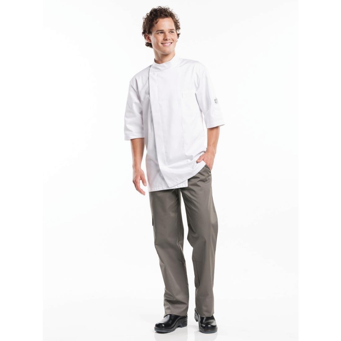 Veste de cuisine manches courtes Chaud Devant Bacio blanche - NISBETS