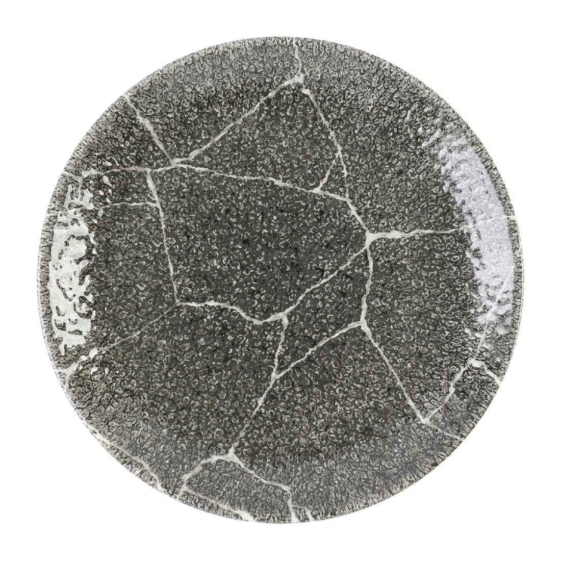 Assiettes rondes Churchill Studio Prints Kintsugi Quartz Black 165mm (Lot de 12)