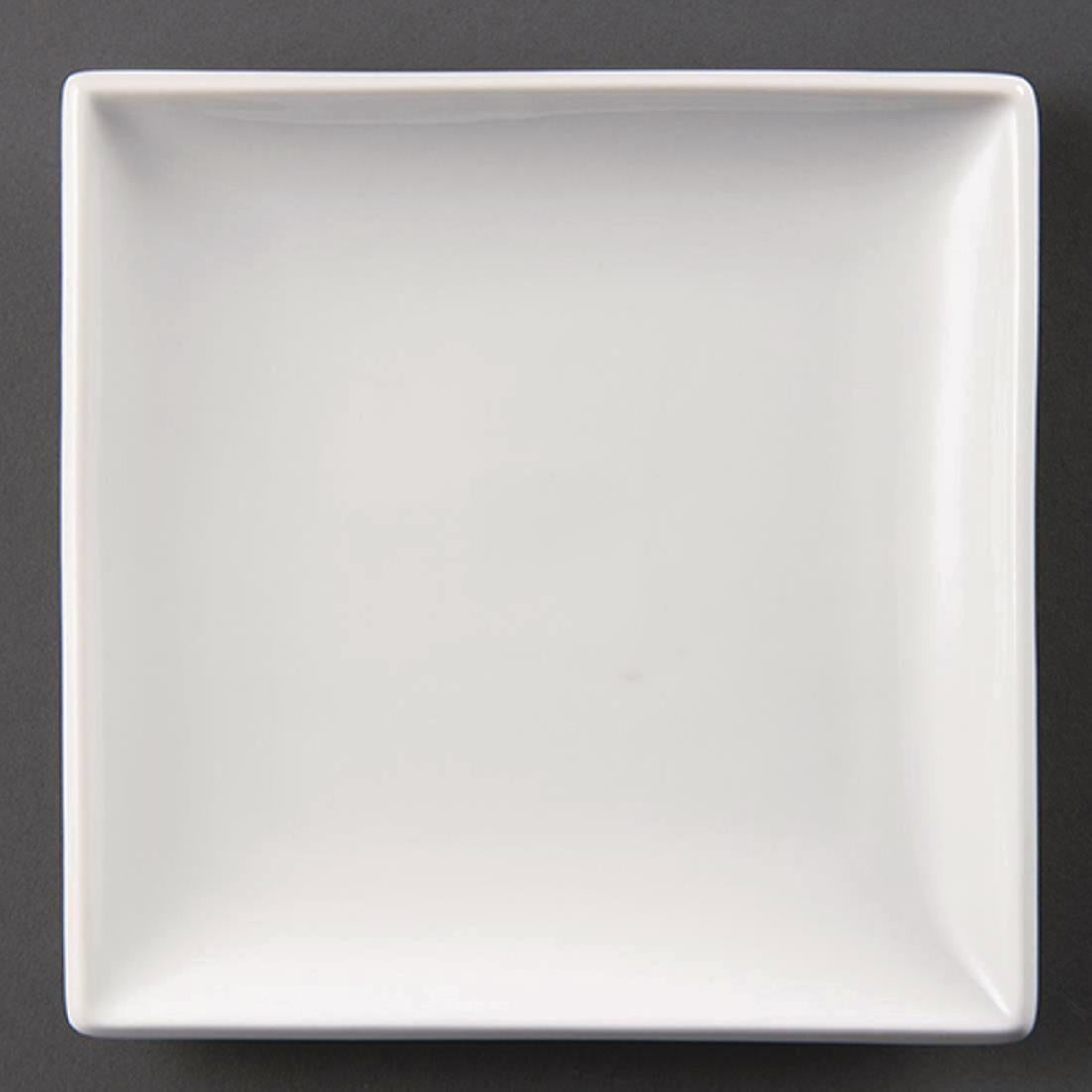 Assiettes Carrées Blanches Olympia Whiteware 295mm (Lot de 6) - NISBETS