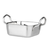 Plat de présentation en inox carré Olympia 115x115mm