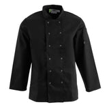 Veste de cuisine mixte Whites Vegas manches longues noire - NISBETS