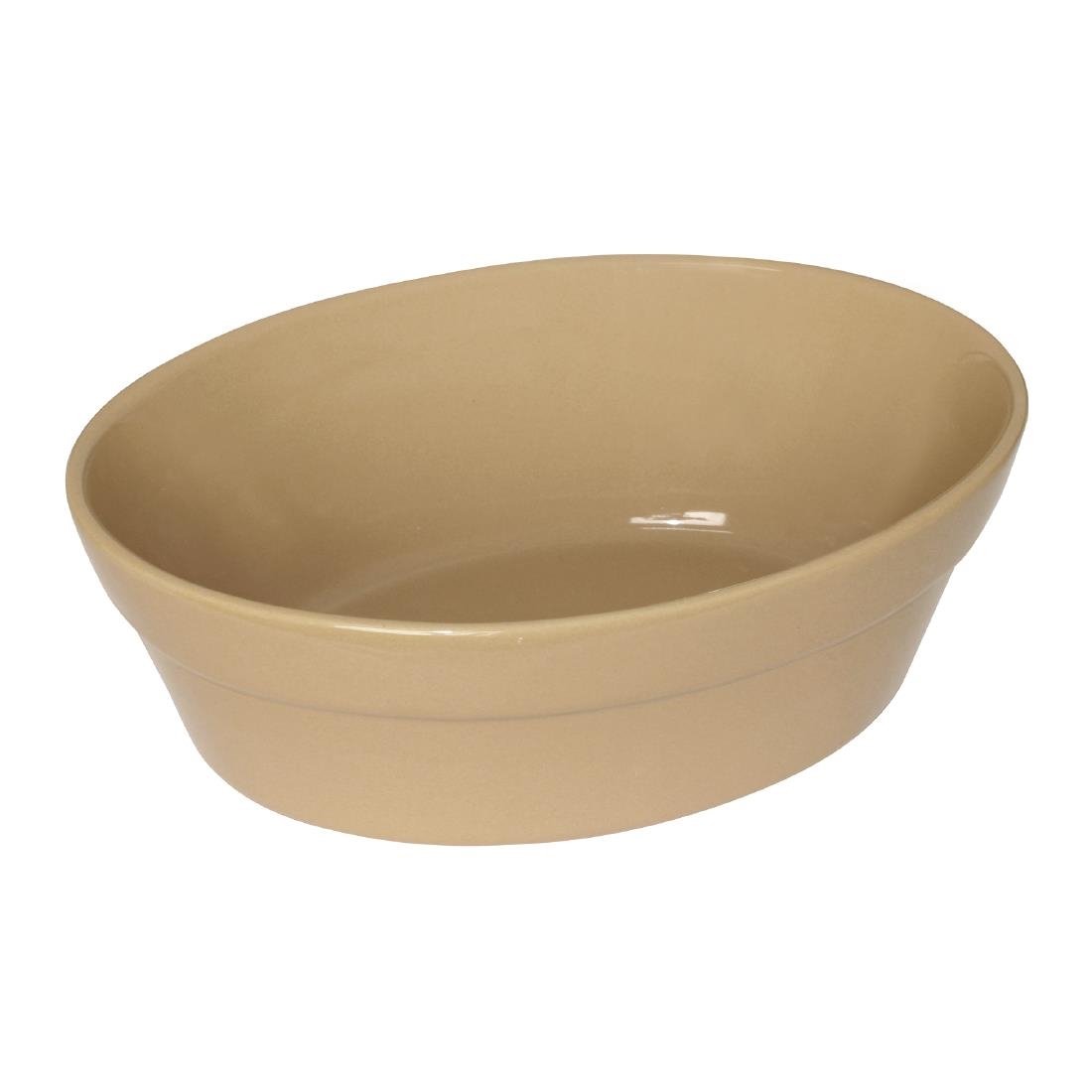Plats à gratin ovales Olympia Stoneware 161 x 116mm (Lot de 6) - NISBETS