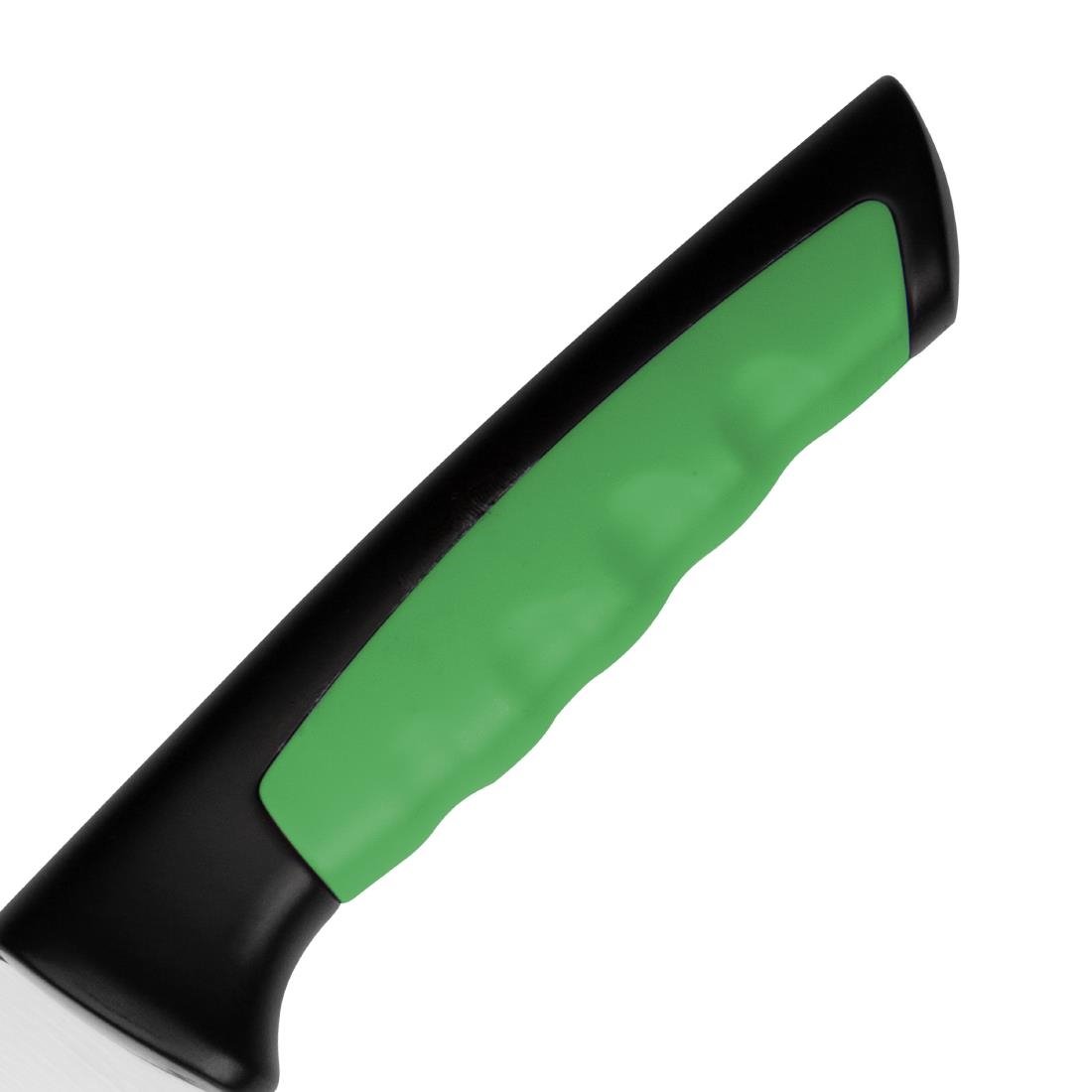Couteau de cuisine Hygiplas Pro vert 16cm - NISBETS
