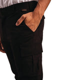Pantalon homme slim stretch Cargo noir 4 - NISBETS