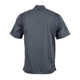 Veste de cuisine mixte légère manches courtes à fermeture éclair Springfield Chef Works Urban bleu encre - NISBETS