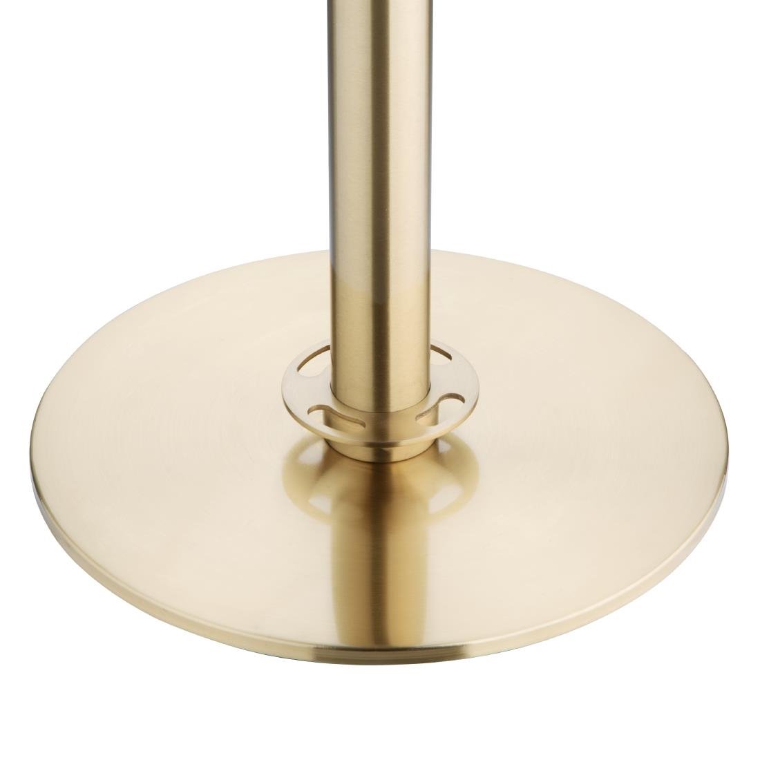 Poteaux d'accueil à base plate Bolero en laiton brossé (lot de 2) - NISBETS