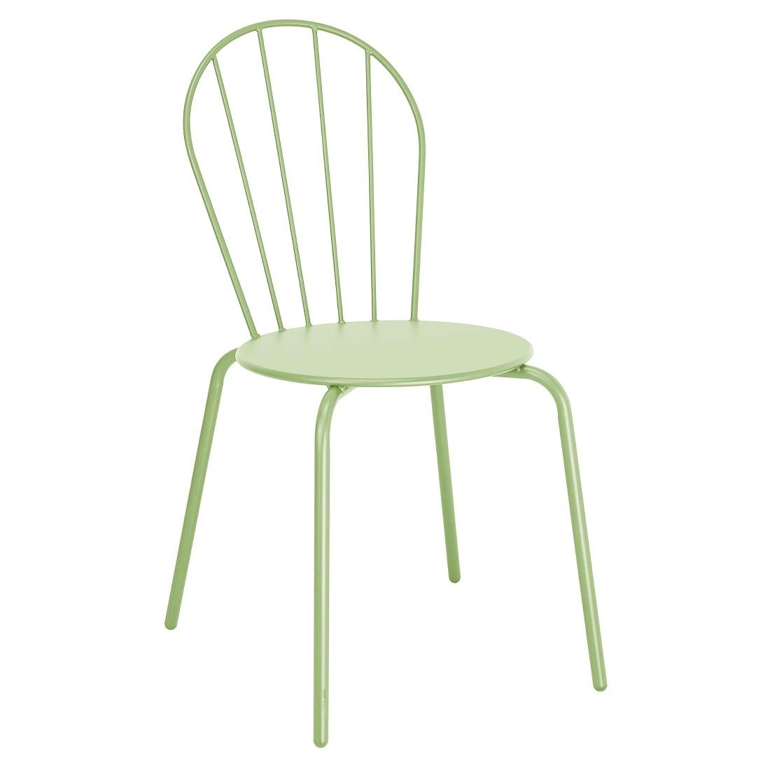 Chaises Bolero Adeline vert clair (lot de 4) - NISBETS