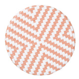 Tabourets de bar en rotin PE style parisien Bolero corail (lot de 2)