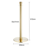Poteaux d'accueil à base plate Bolero en laiton brossé (lot de 2) - NISBETS