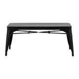 Bancs en métal noir Bolero Bistro 1000 mm (lot de 2) - NISBETS