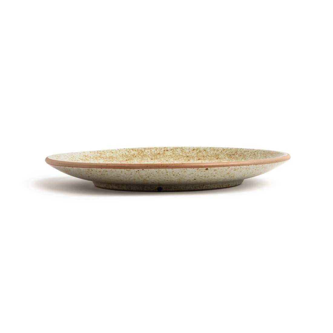 Assiettes coupes beige moucheté Olympia Canvas 27 cm  (Lot de 6) - NISBETS