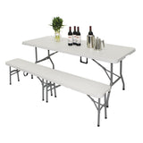 Table pliante rectangulaire Bolero blanche 1,8 m - NISBETS