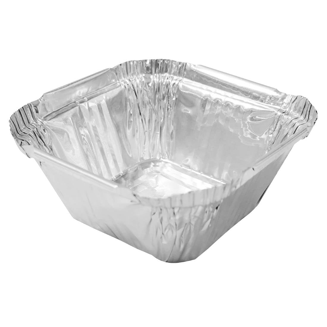 Barquettes carrées en aluminium Fiesta Recyclable 100 ml (lot de 200) - NISBETS