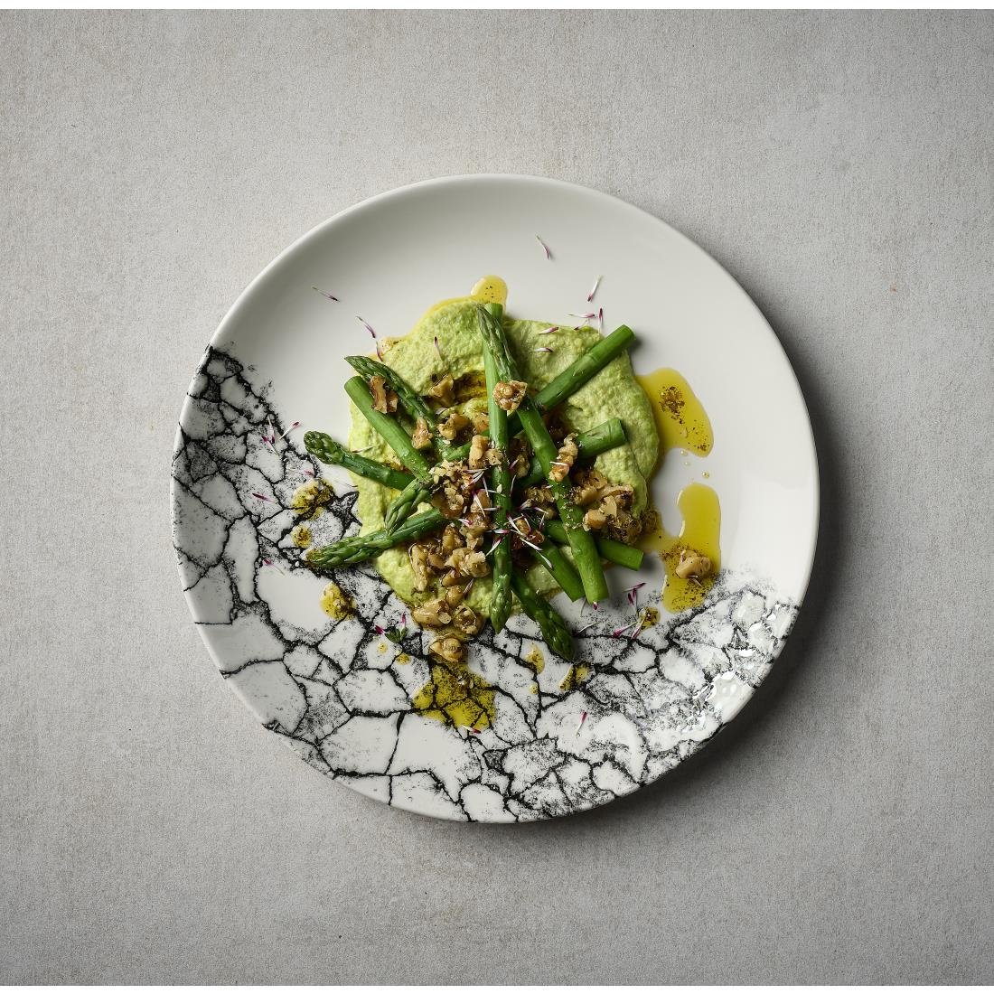 Assiettes rondes Churchill Kintsugi Accents Quartz Black Evolve 165mm (Lot de 12)