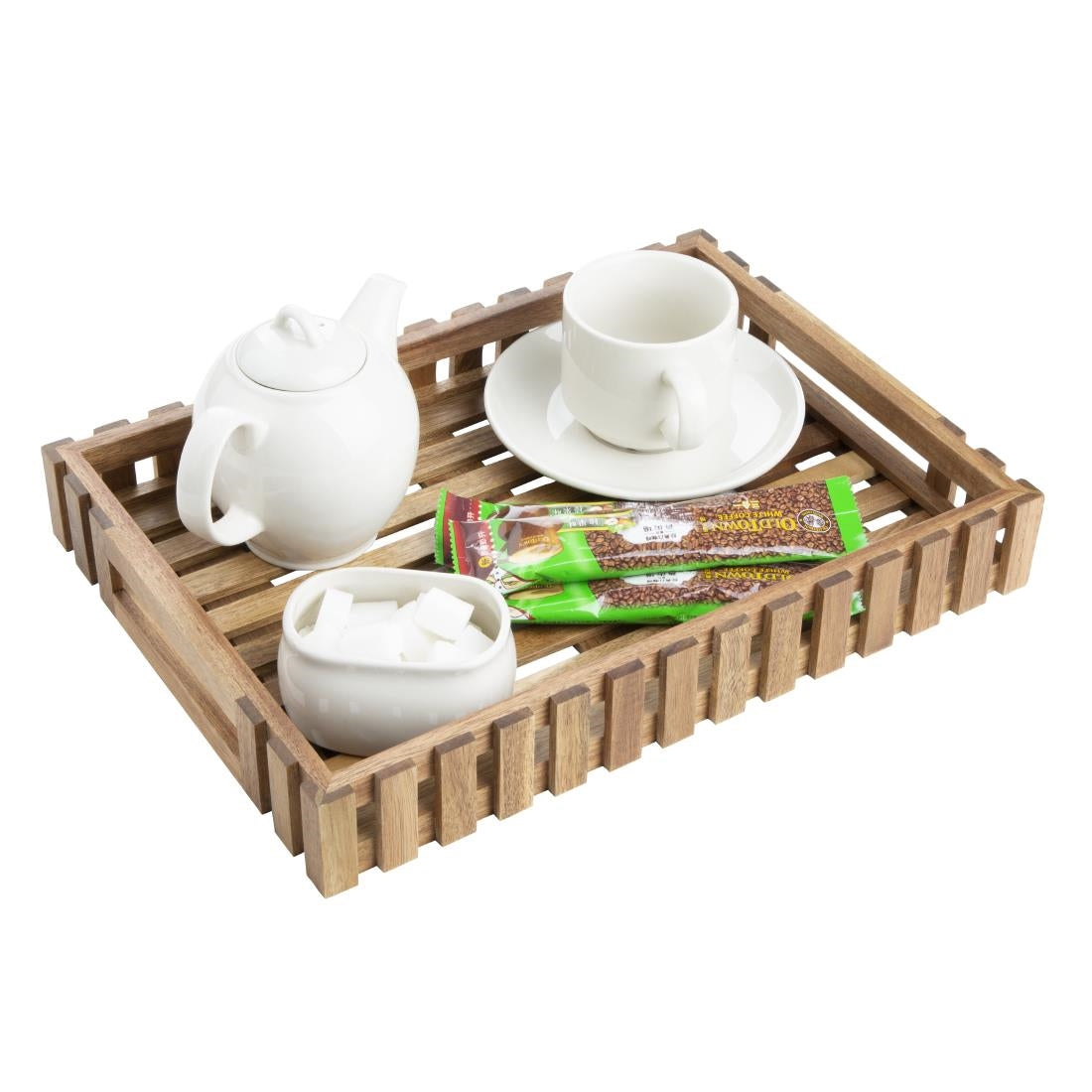 Petit casier en acacia Olympia 356x255mm