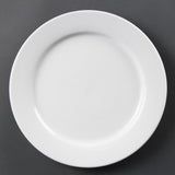 Assiettes à bord étroit blanches Olympia 230mm (Lot de 12)