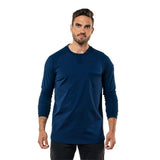 T-shirt mixte manches longues Chaud Devant Valente UFX marine taille M - NISBETS