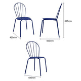 Chaises Bolero Adeline bleu - NISBETS