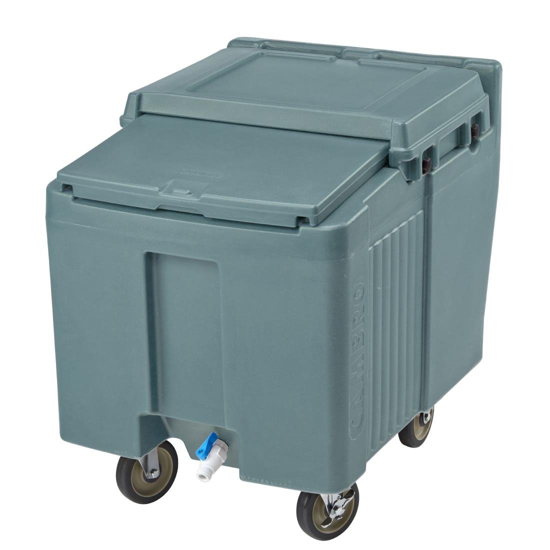 Chariot à glace Cambro ICS125L avec couvercle coulissant bleu ardoise