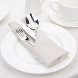 Serviettes de table en lin Olympia écrues 400x400mm (lot de 12) - NISBETS