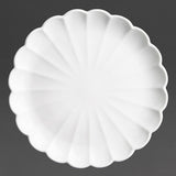 Assiettes festonnées Olympia Bloom blanches 276 mm (lot de 4) - NISBETS