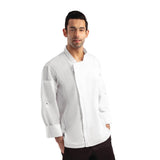 Veste de cuisine mixte légère à fermeture éclair Hartford Chef Works Urban blanche - NISBETS