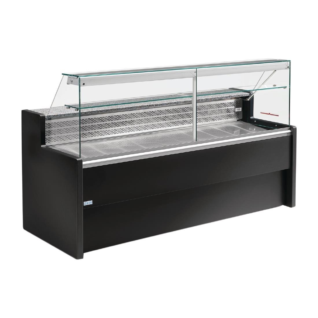 Comptoir de service réfrigéré noir Zoin Tibet - Taille 150 mm