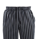 Pantalon de cuisine mixte Baggy Chef Works rayé noir et blanc - NISBETS