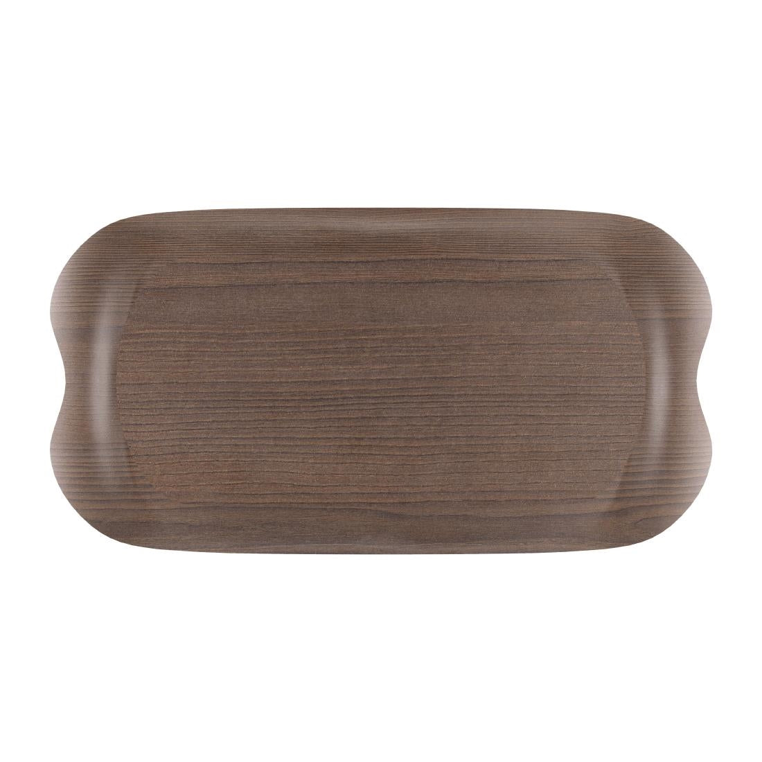 Plateau de service Roltex Wave 43x23cm palissandre veiné - NISBETS